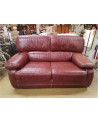 CANAPE FIXE 2 PLACES CUIR L160