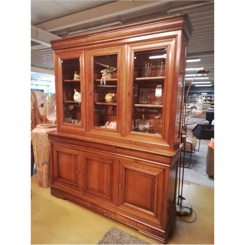 VITRINE 2 CORPS MERISIER 3 PORTES 