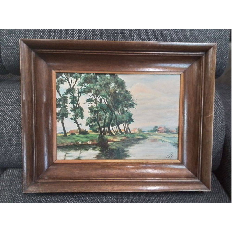 PEINTURE SUR PANNEAU SIGNEE L.COSSE