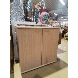 MEUBLE 2 PORTES 80X80X46 PLACAGE HETRE
