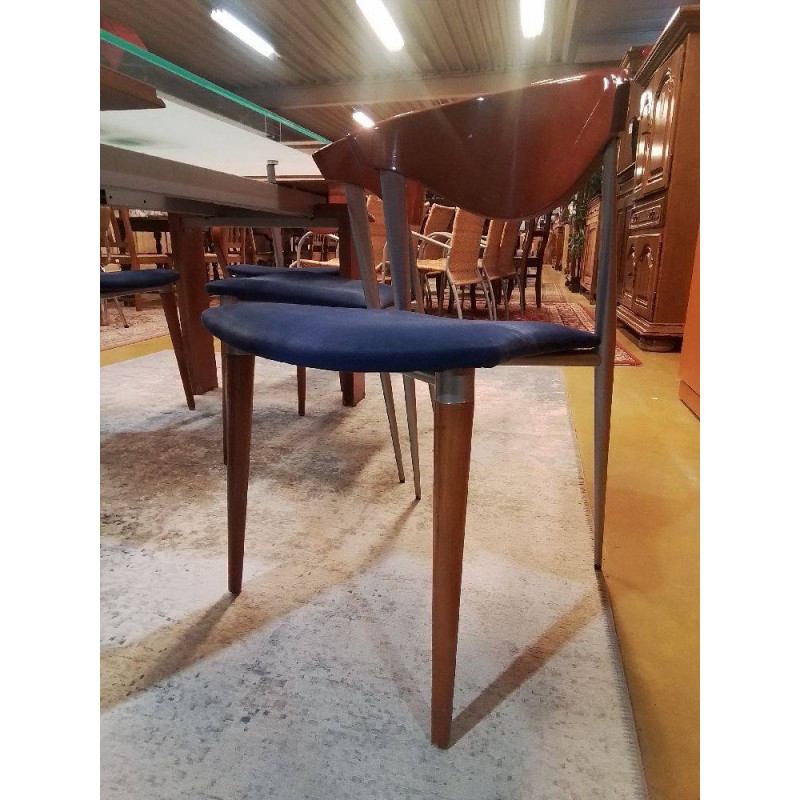 CHAISES  LOT DE 4 + 2 FAUTEUILS PACO CAPDELL ANNEES 80