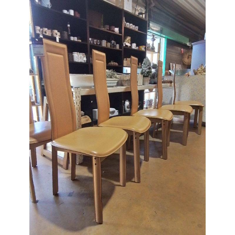 CHAISES CUIR LOT DE 6