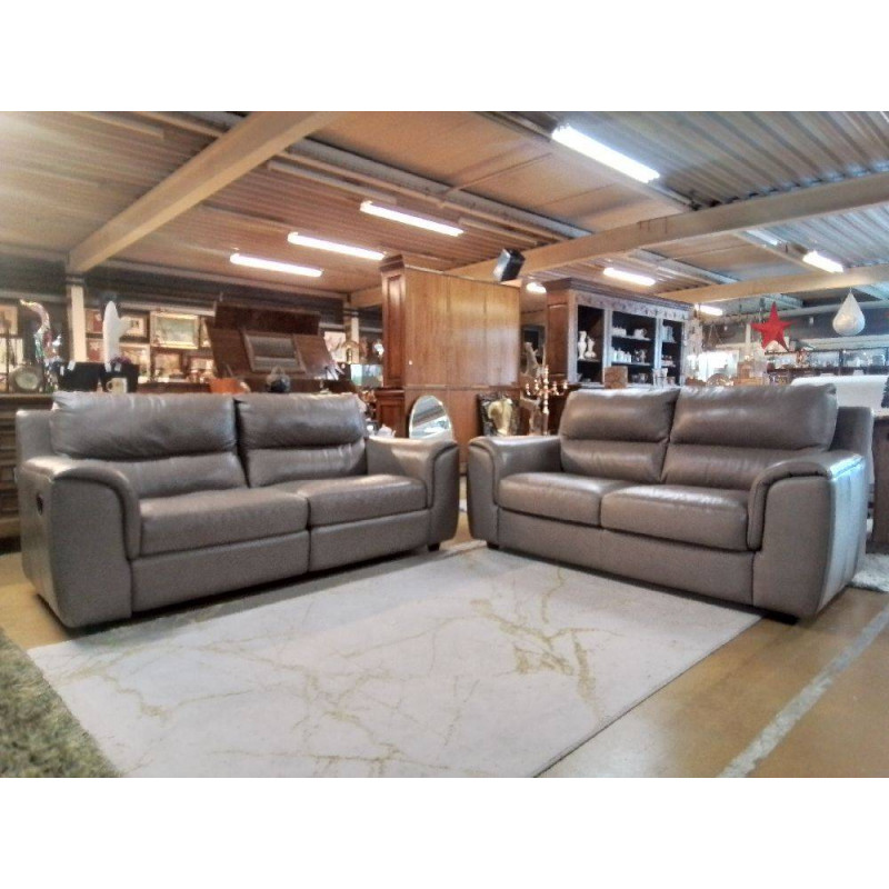 SALON CUIR 3+2 CHATEAU D’AX 2 RELAX MANUELS