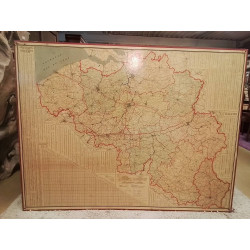 CARTE DE LA BELGIQUE 1965