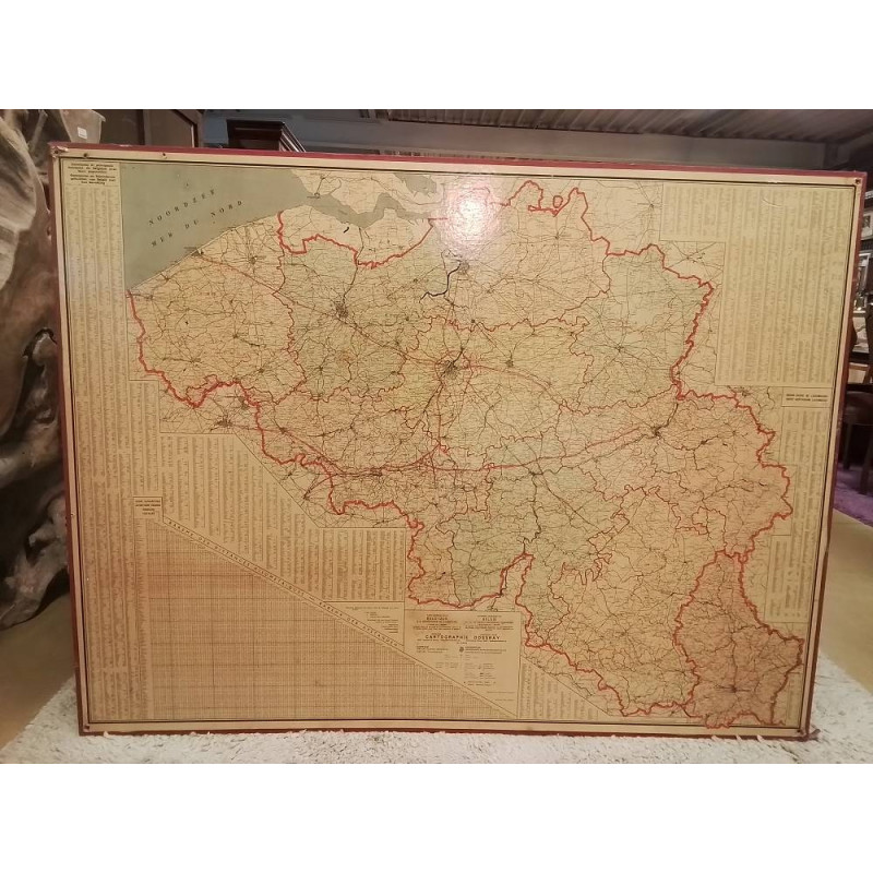 CARTE DE LA BELGIQUE 1965
