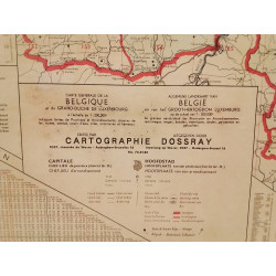 CARTE DE LA BELGIQUE 1965