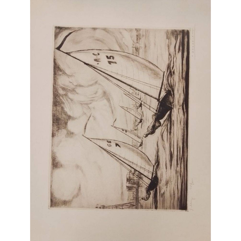 GRAVURE SIGNEE P. DAXHELET 263/400