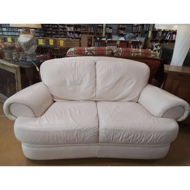 CANAPE 2 PLACES CUIR 