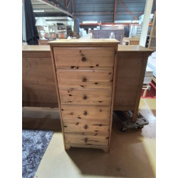 COMMODE 6 TIROIRS EN PIN 