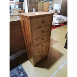 COMMODE 6 TIROIRS EN PIN 