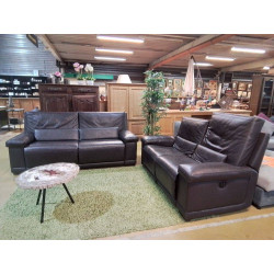 CANAPE 2 PLACES CUIR RELAX...