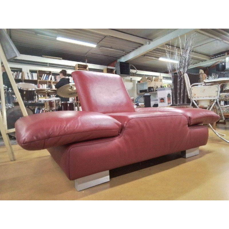 FAUTEUIL CUIR ROCKING CHAIR ITALIEN 