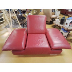 FAUTEUIL CUIR ROCKING CHAIR ITALIEN 