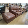 SALON 2+1+ POUF CUIR