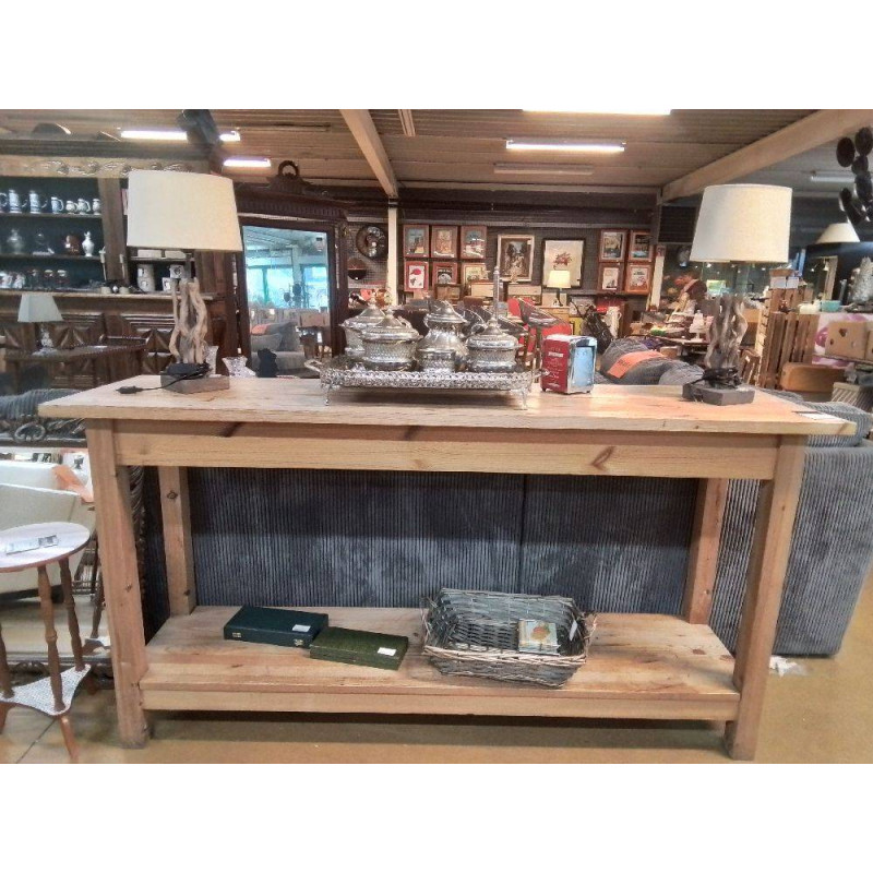 DESSERTE EN PIN MASSIF 