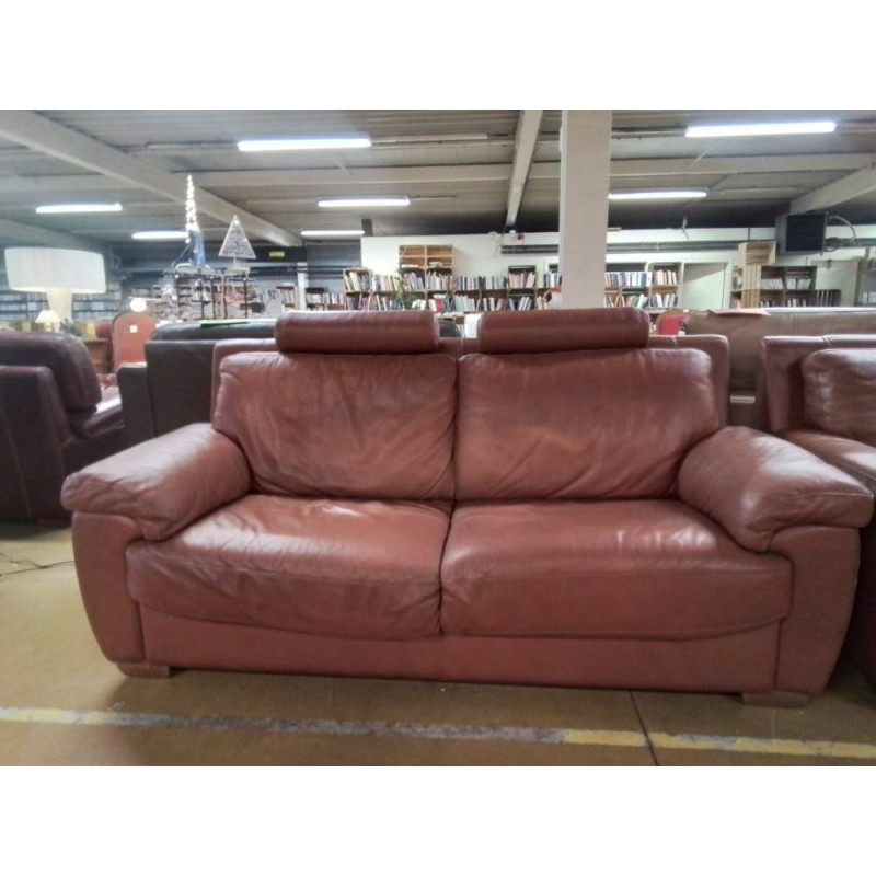 CANAPE 3 PLACES CUIR EN L’ETAT