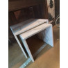 TABLES GIGOGNES LOT DE 2 MARBRE 