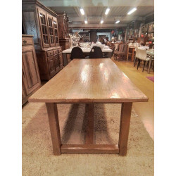 TABLE CHENE + 2 ALLONGES 49 CM