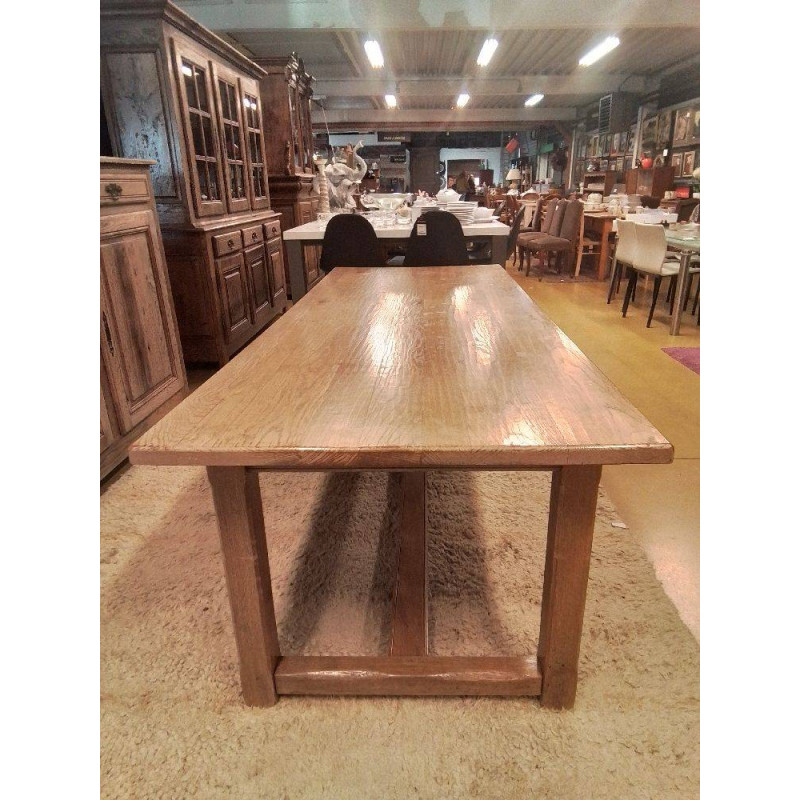 TABLE CHENE + 2 ALLONGES 49 CM