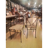 CHAISES LOT DE 4 FER FORGÉ 
