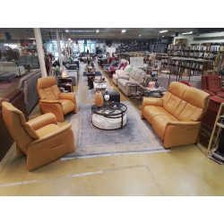 SALON 2/1/1 CUIR HUKLA 4 RELAX 