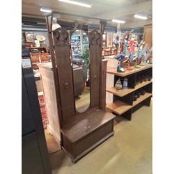 PORTE MANTEAUX AVEC MIROIR ET COFFRE 