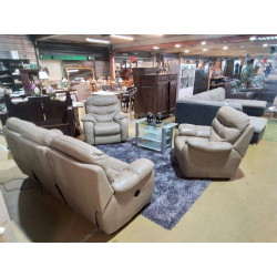 SALON 3/1/1 CUIR AVEC 2 RELAX ELECTRIQUES 