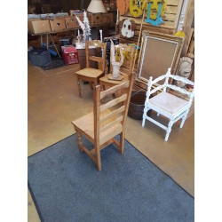 LOT DE 6 CHAISES EN CHENE 