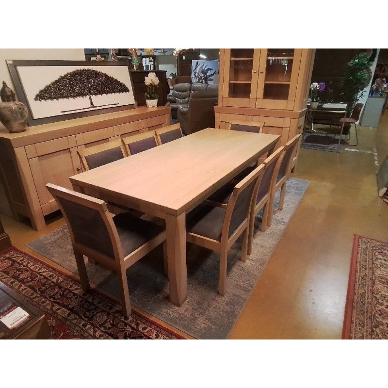 TABLE CHENE + ALL 60  FABRICATION BELGE 