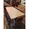 TABLE CHENE + ALL 60  FABRICATION BELGE 