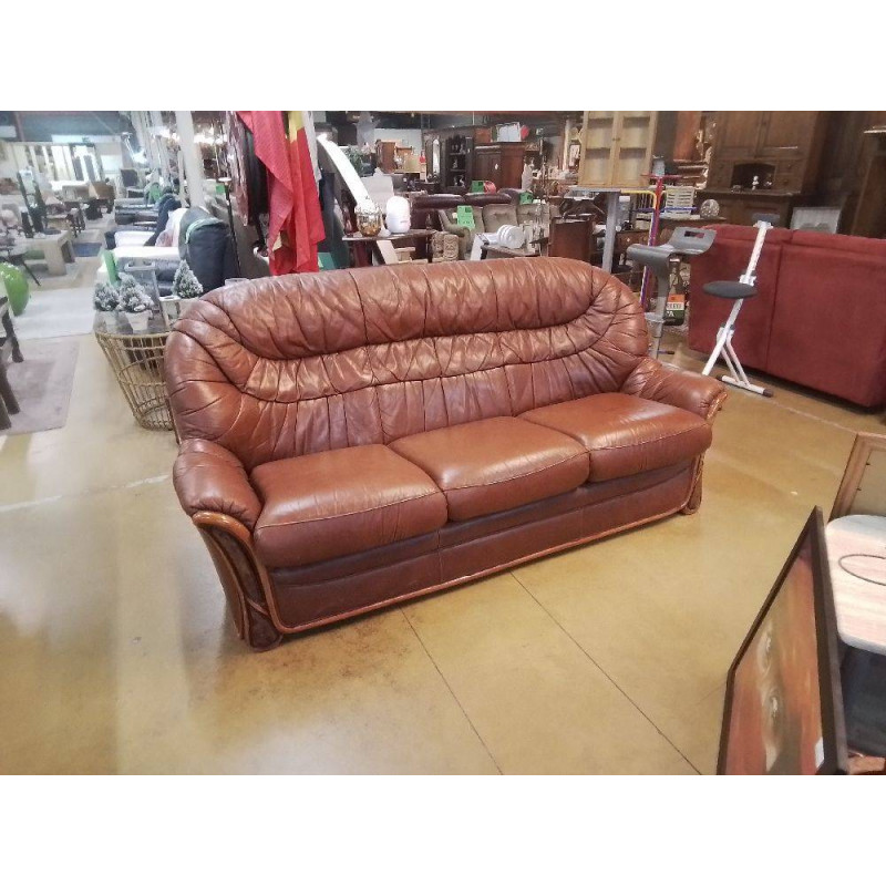CANAPE 3 PLACES CUIR 