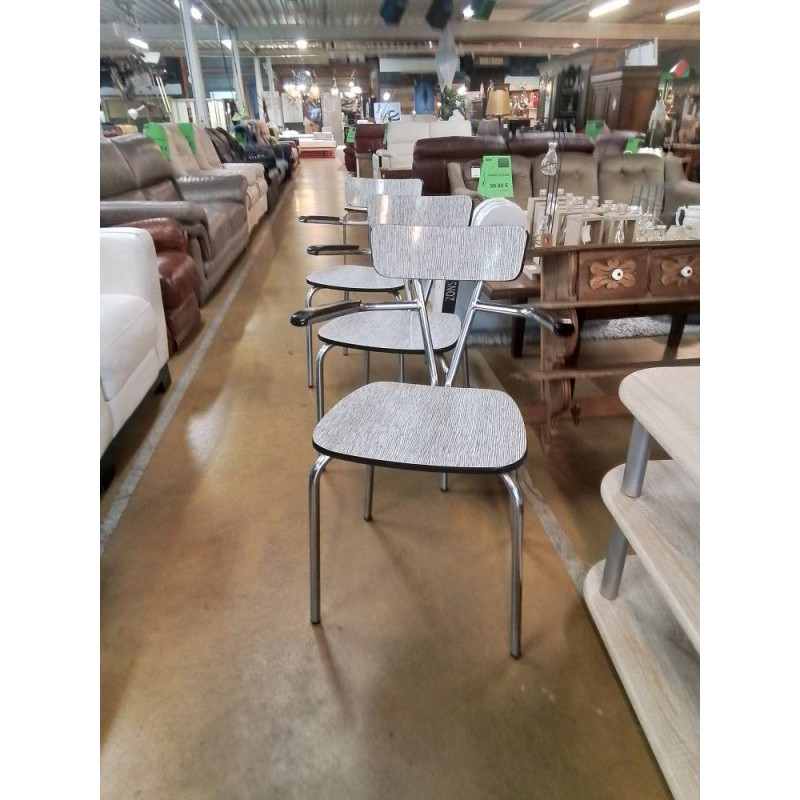 CHAISES FORMICA ACCOUDOIR 