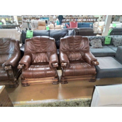 SALON 3/1/1 BOISERIE CHENE +CUIR 