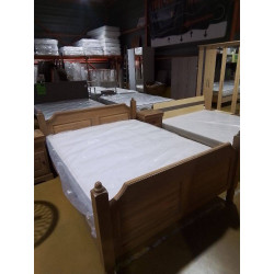 LIT EN CHENE MASSIF 160 +SOMMIERS 