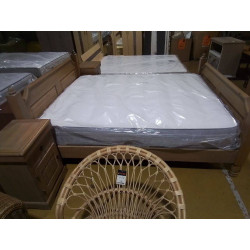 LIT EN CHENE MASSIF 160 +SOMMIERS 