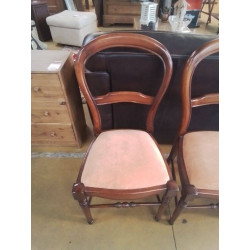 LOT 6 CHAISSE MERISIER FONT TISSU