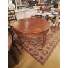 TABLE ROND SUR ROULETTES CHENE 