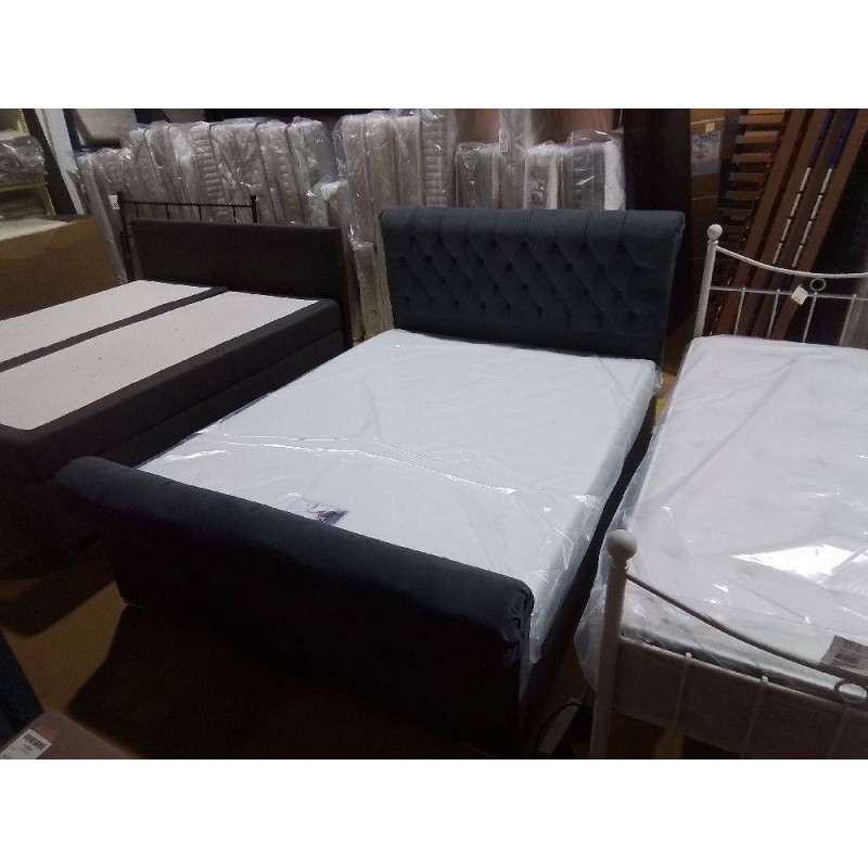 LIT CAPITONNÉ 160X200 +SOMMIER 