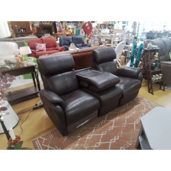 SALON 3 PLACES RELAX MANUELS CUIR 