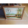PEINTURE AVEC HORLOGE 70X47
