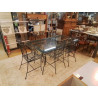 TABLE + 6 CHAISES EN FONTE 