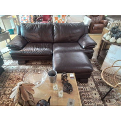 SALON 3/2 +POUF CUIRE