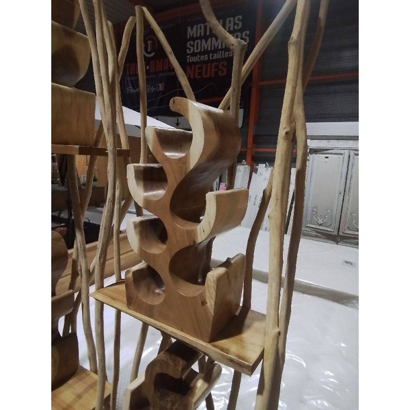 PORTE BOUTEILLE EN BOIS H50CM 