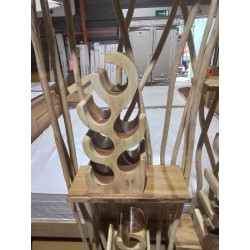 PORTE BOUTEILLE EN BOIS H50CM 
